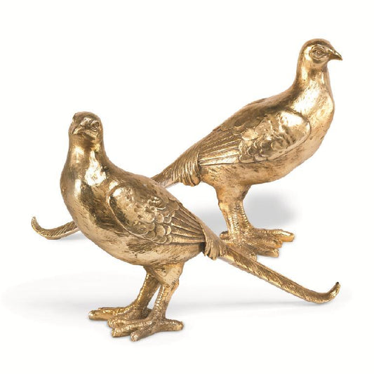 8 INCH GOLD RESIN PHEASANTS