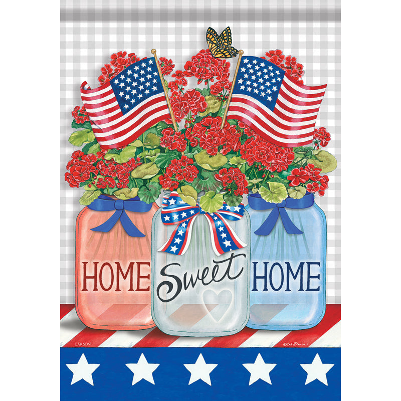 GARDEN FLAG-PATRIOTIC JARS