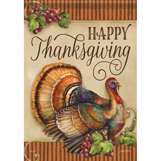 Garden Flag - Turkey & Grapes