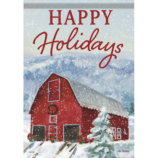 Garden Flag - Holiday Barn Garden