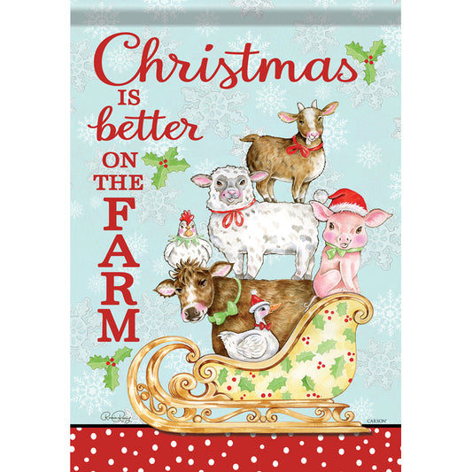 Garden Flag - Christmas Stack