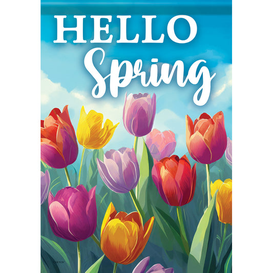 GARDEN FLAG-SPRING TULIPS