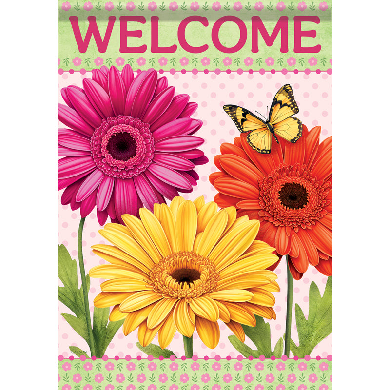 Garden Flag - Bright Gerberas