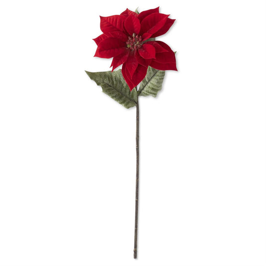 29 INCH RED POINSETTIA STEM