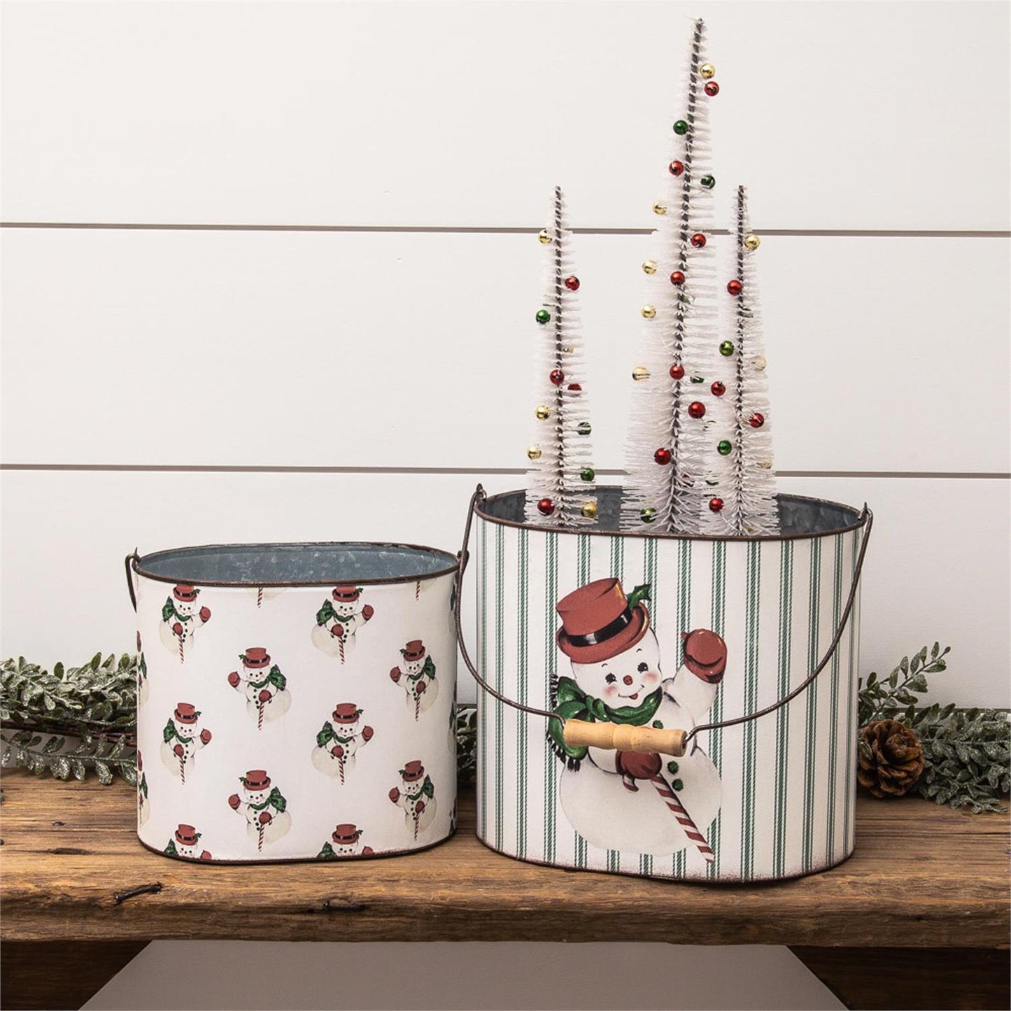 Vintage Snowman Containers