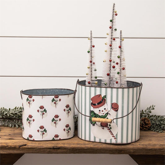 Vintage Snowman Containers