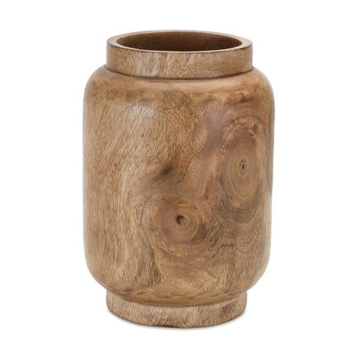 VASE 8”H WOOD