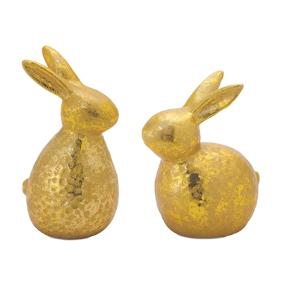 RABBIT (2 ASST) 5.25"H, 6.25"H RESIN