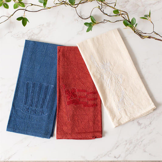 Tea Towels - Patriotic Stonewashed (Set Of 3)