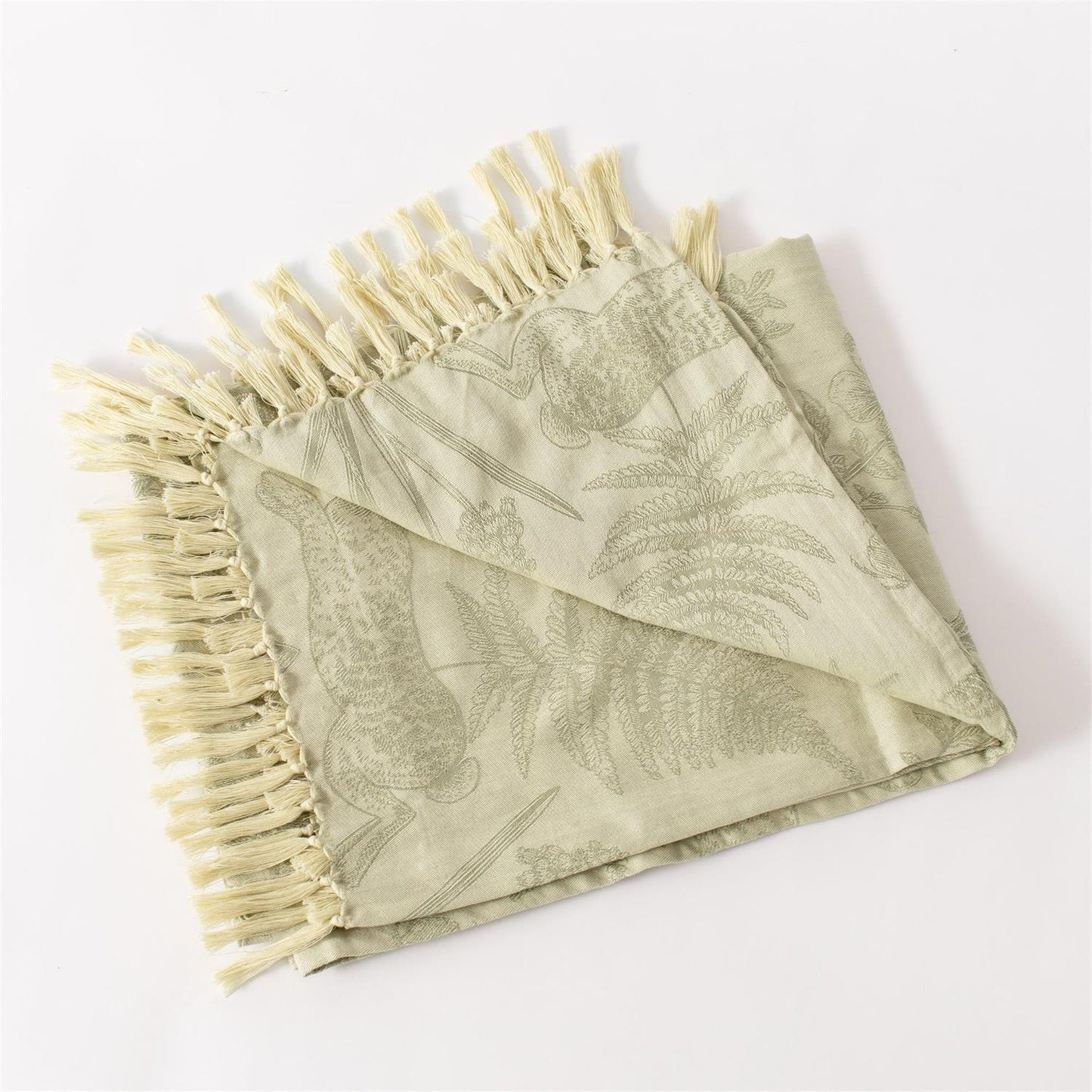 Throw - Rabbit And Fern Jacquard