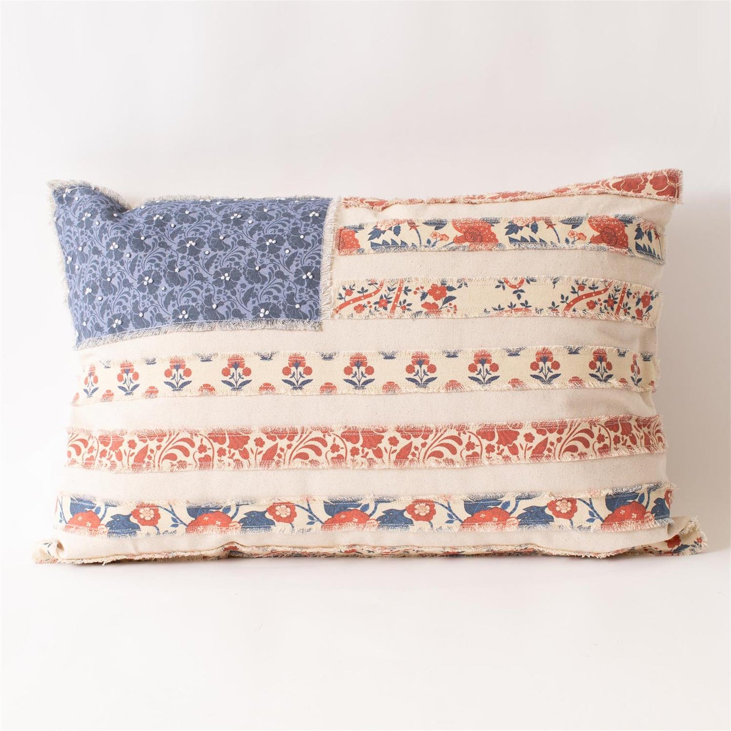 Lumbar Pillow - Patchwork American Flag
