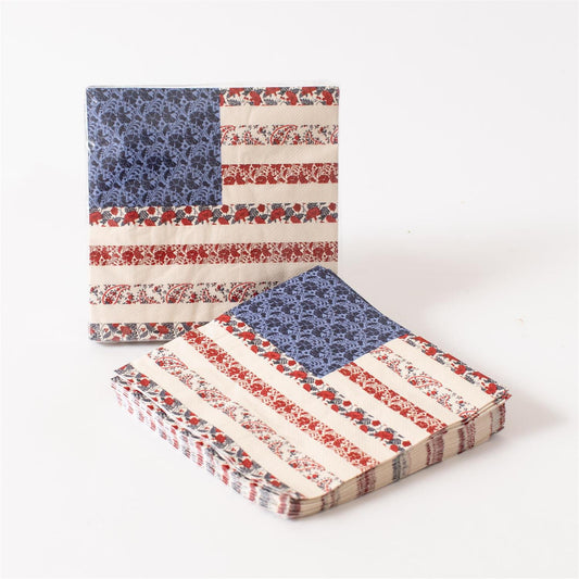 Paper Napkins - Americana Flag - 20 Ct