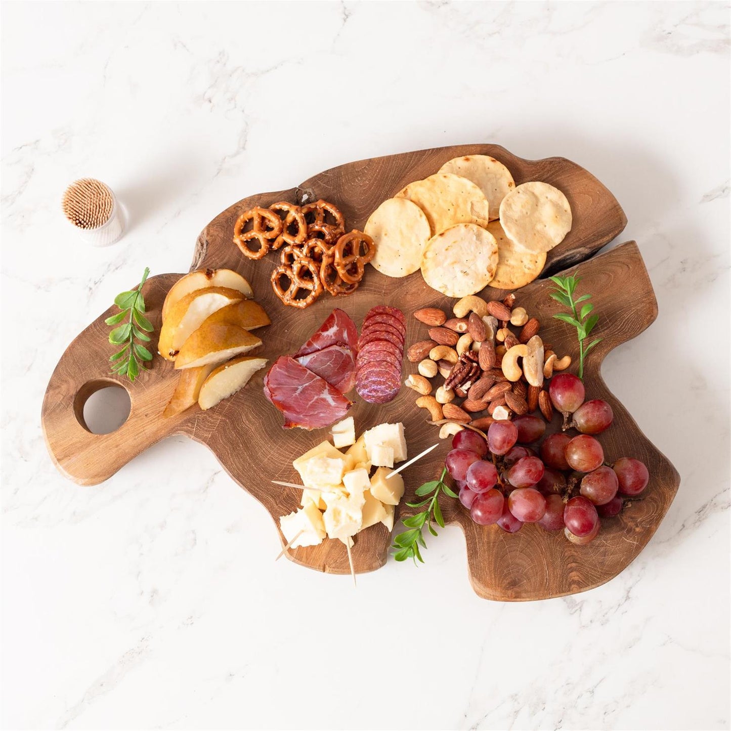 Organic Shape Teak Wood Serving Board