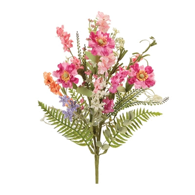 Mixed Floral Bush 21”H Polyester