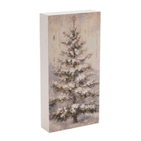 "Silent Night Fir” Block Art