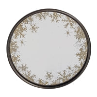“Gilded Snowfall” Decorative Mirror Tray
