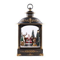 LED Lantern w/Santa and Animals