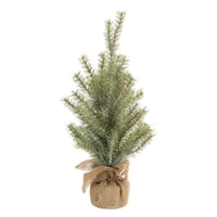 Glitter Pine Tree in Burlap