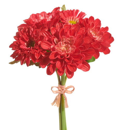 11" REAL TOUCH RED DAHLIA BUNDLE