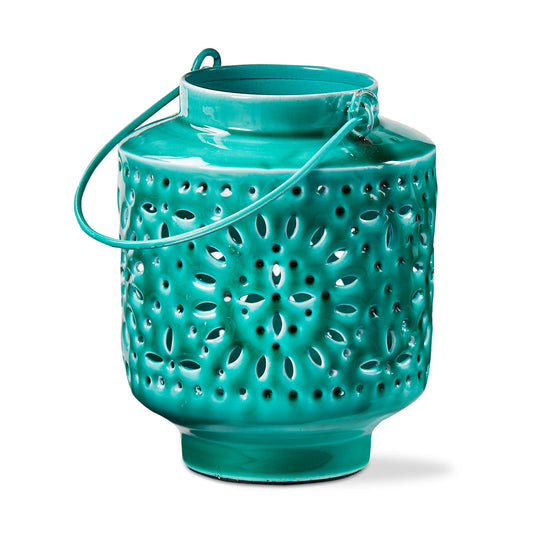 AURA ENAMEL LANTERN SM Teal