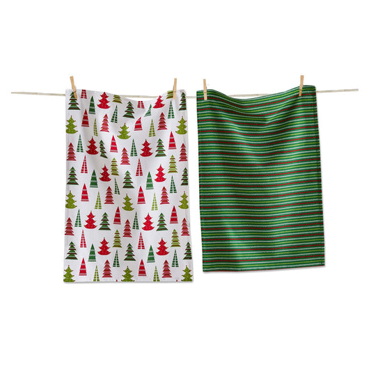 Cheerful Tree Dishtowel Set Of 2
