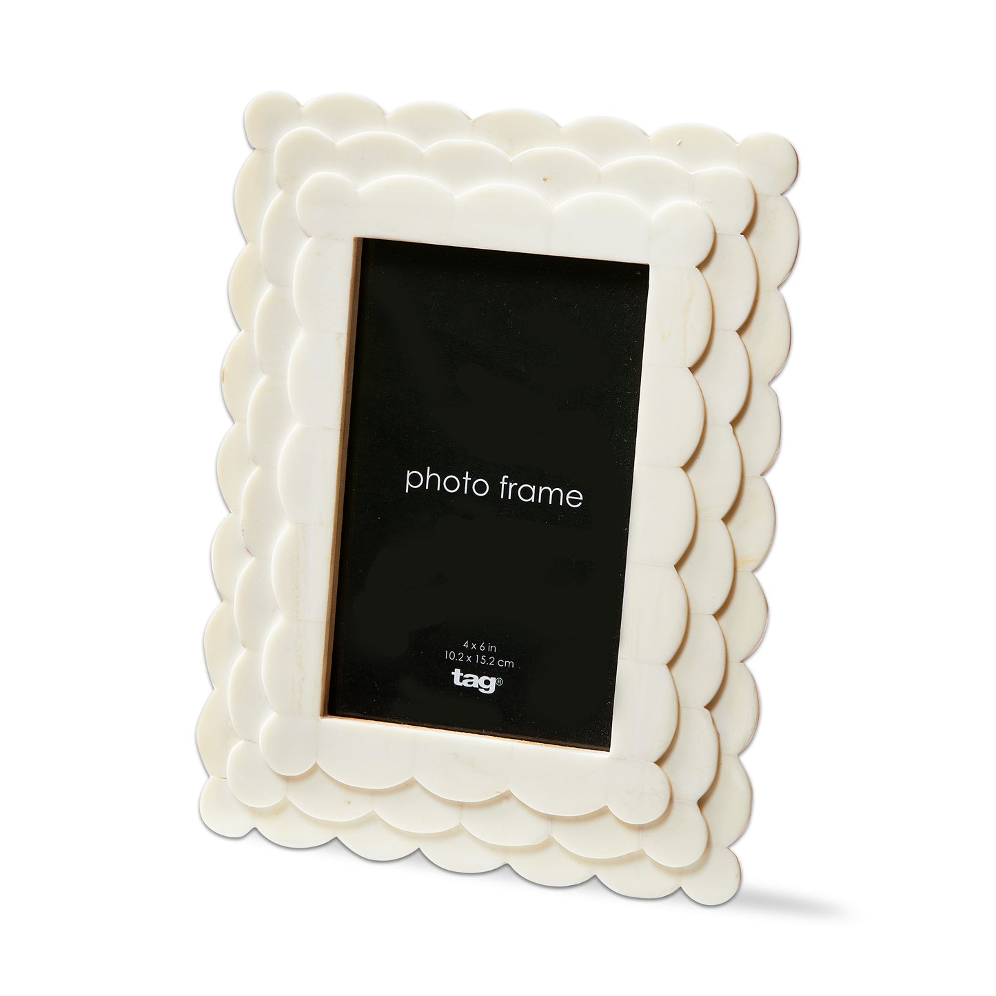RECTANGLE SCALLOP PHOTO FRAME 4X6