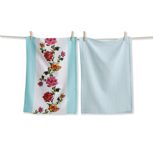 IN BLOOM DISHTOWEL SET/2