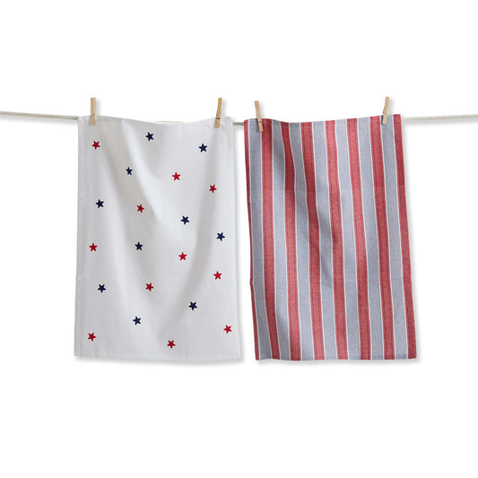 STARS & STRIPES DISHTOWEL SET/2