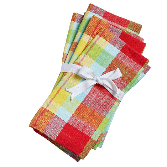 FRESH PICK PLAID NAPKIN S/4