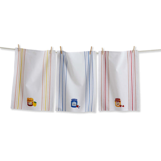 FRESH PICK JAM JAR DISHTOWEL SET/3