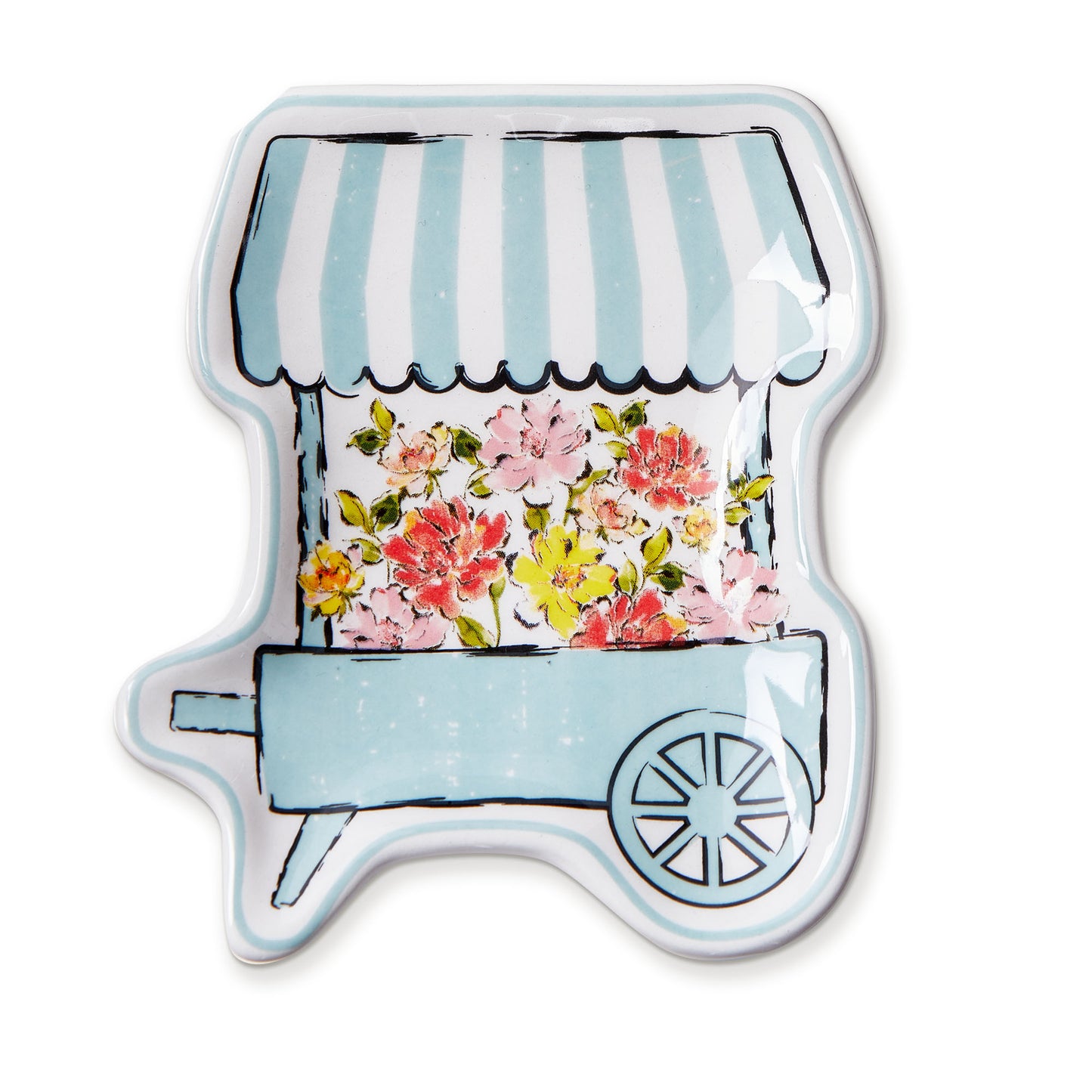 FLOWER CART TRINKET DISH