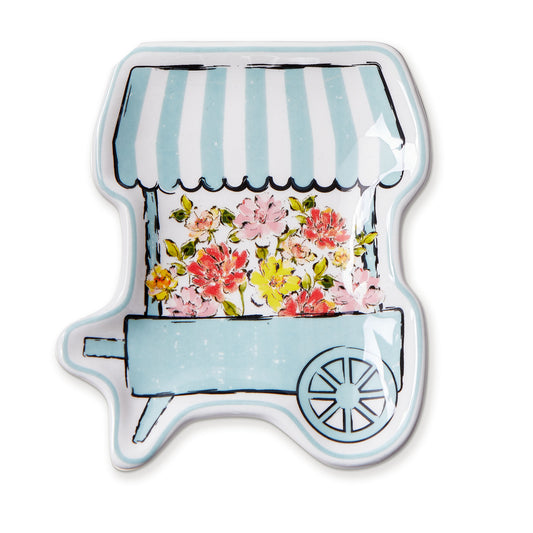FLOWER CART TRINKET DISH