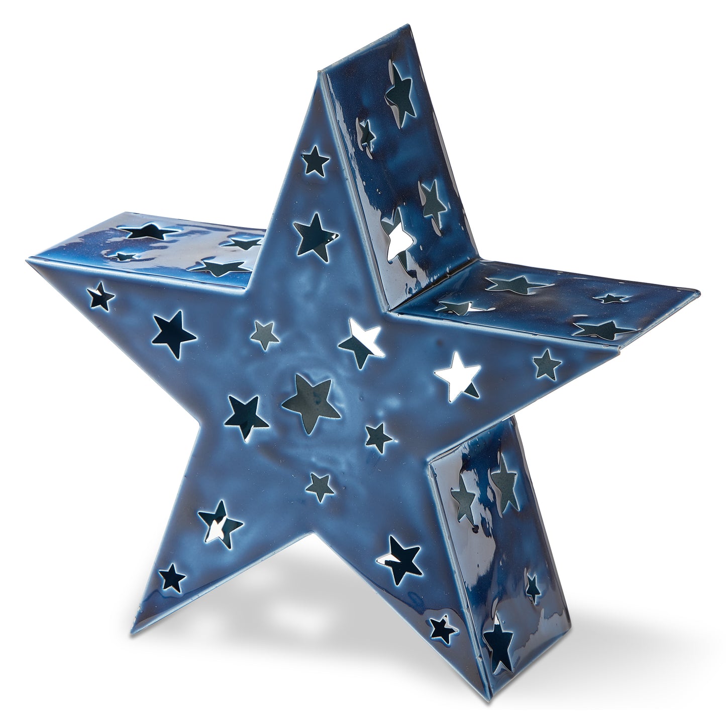 ENAMEL STAR LED TEALIGHT HOLDER LG