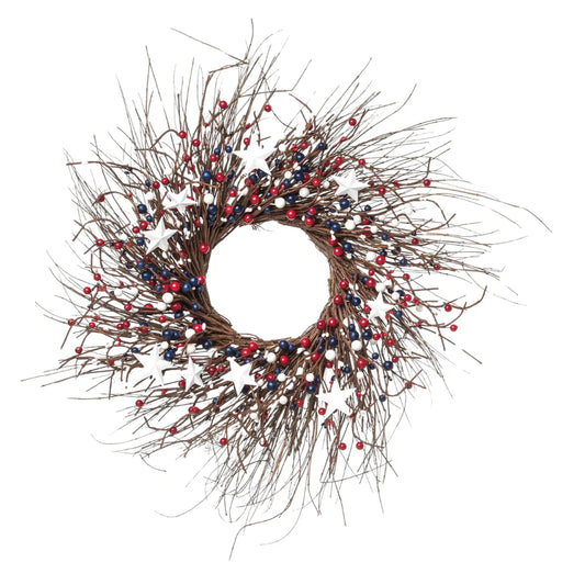 American Twigs and Stars Wreath