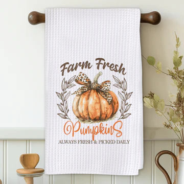 Farm Fresh Pumpkins Microfiber Decorative Towel