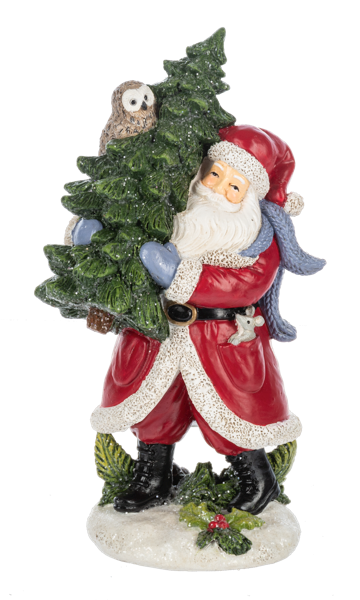 Woodland Santa Figurines