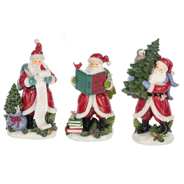 Woodland Santa Figurines