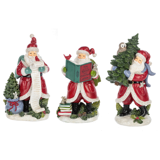 Woodland Santa Figurines
