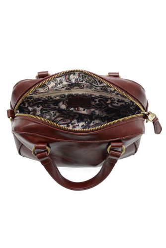 Maroon Regina Mini Satchel Crossbody