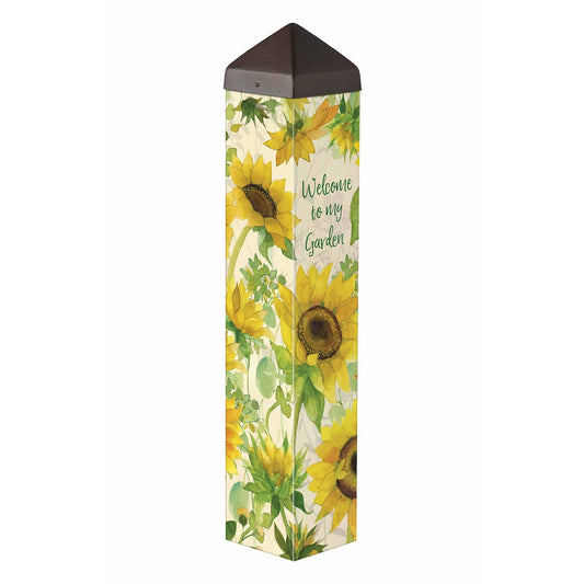 Gathering Sunflowers 20" Art Pole