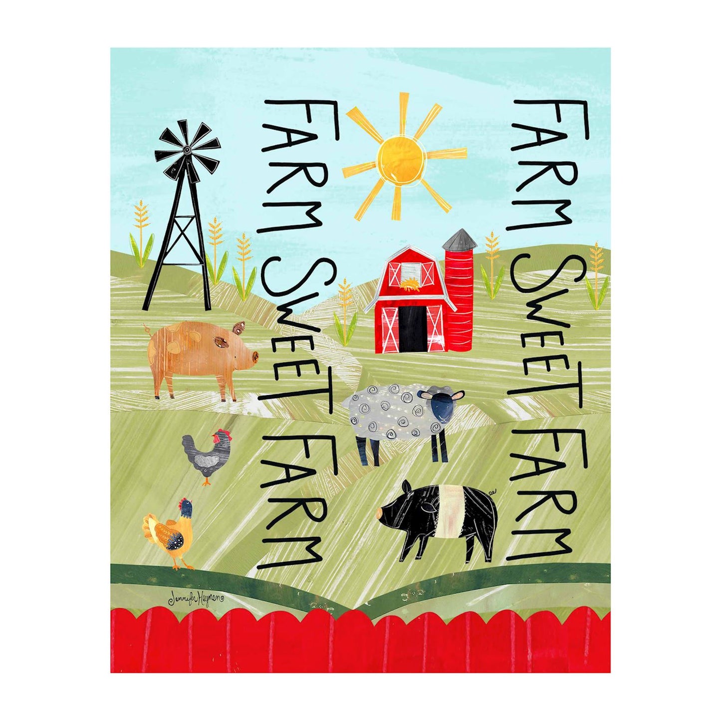 Farm Sweet Farm 20" Art Pole