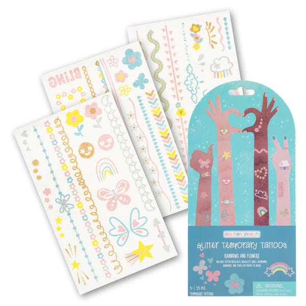 TEMPORARY TATTOOS GLITTER RAINBOWS