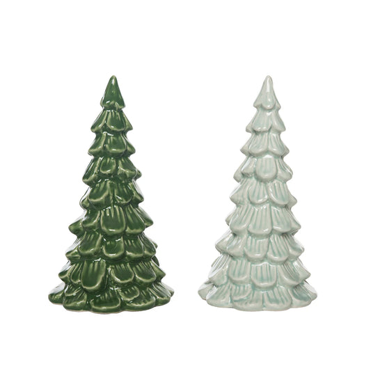 Md Cer Iridescent Tree Decor 2 Asst