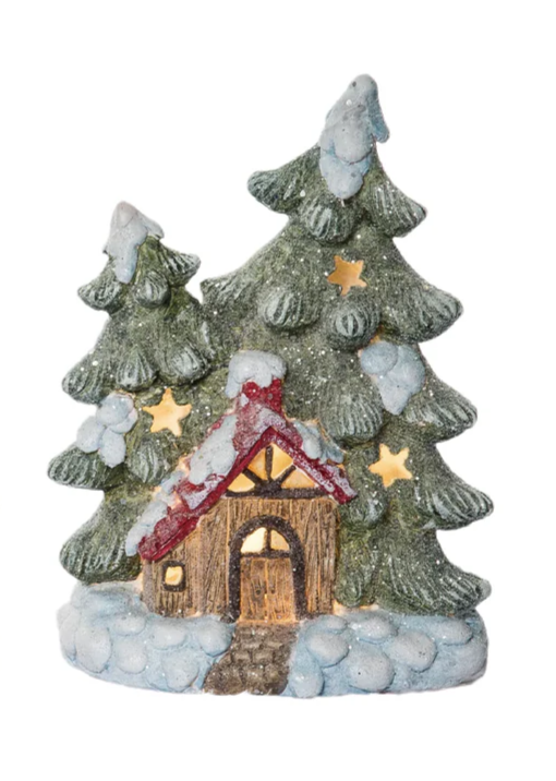 Res Light Up Woodland Cottage Scene Fig 2 Asst