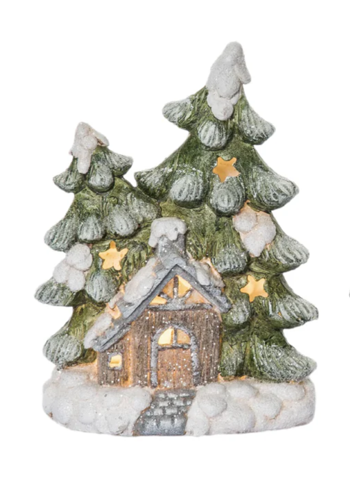 Res Light Up Woodland Cottage Scene Fig 2 Asst