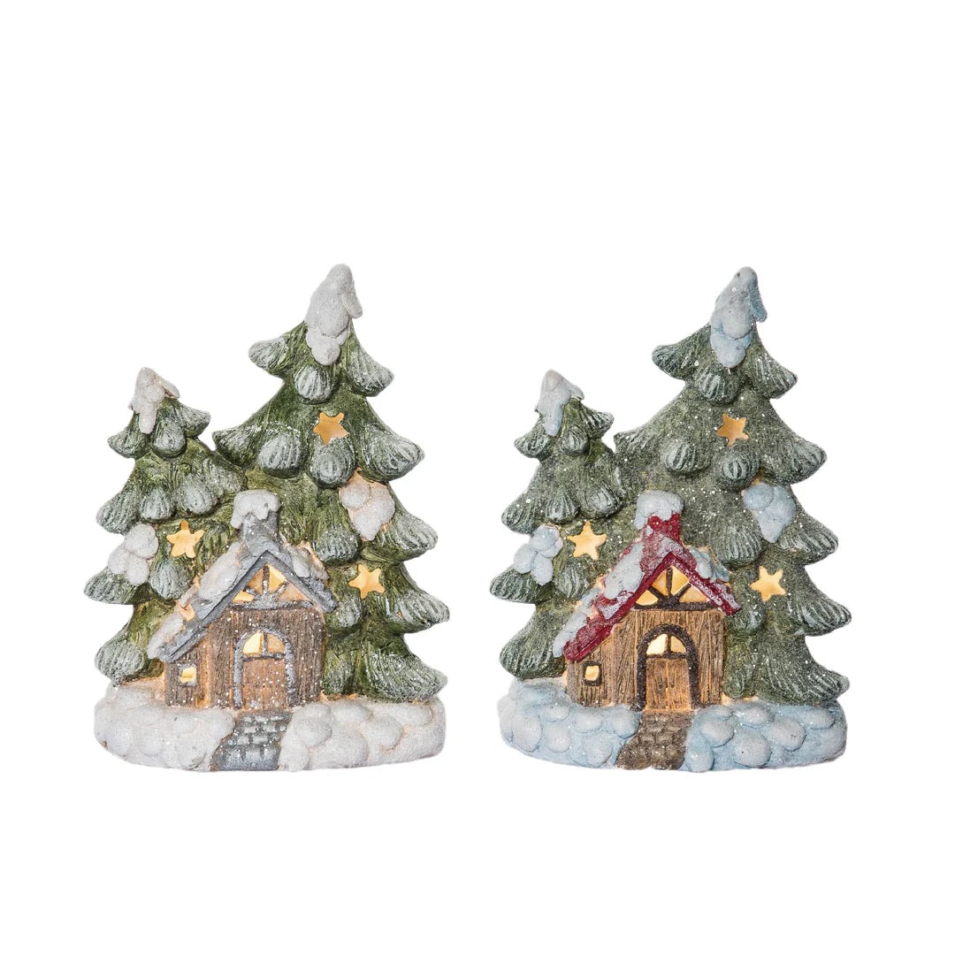 Res Light Up Woodland Cottage Scene Fig 2 Asst