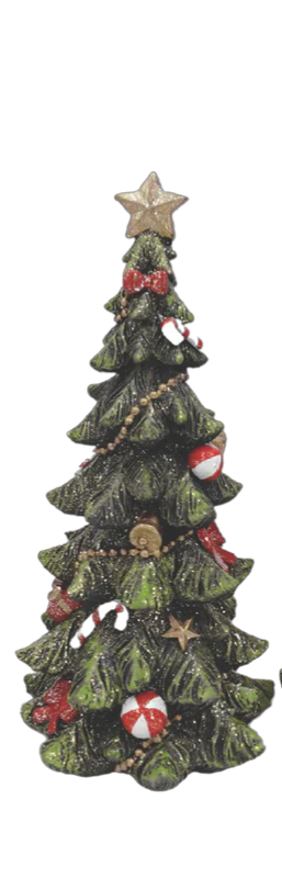 Res Christmas Glitter Tree Figs S/3