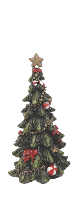 Res Christmas Glitter Tree Figs S/3