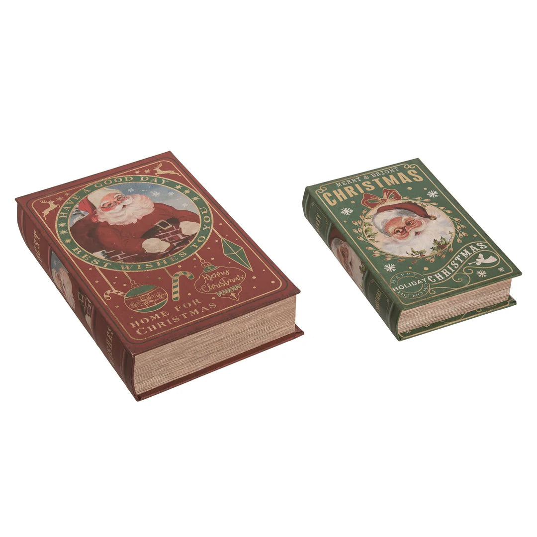 MDF Christmas Books S/2
