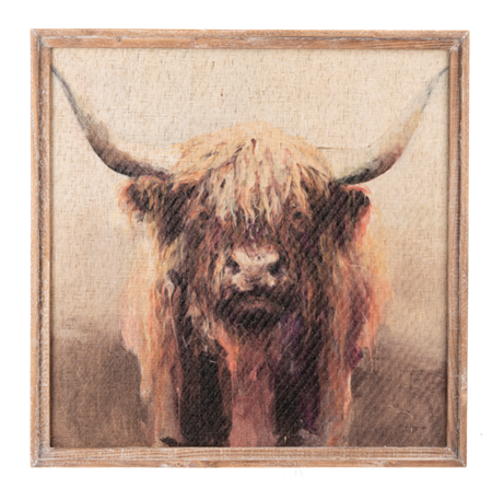 Watercolor Highland Cow Wall Decor